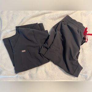 Figs Scrubs Set~Charcoal